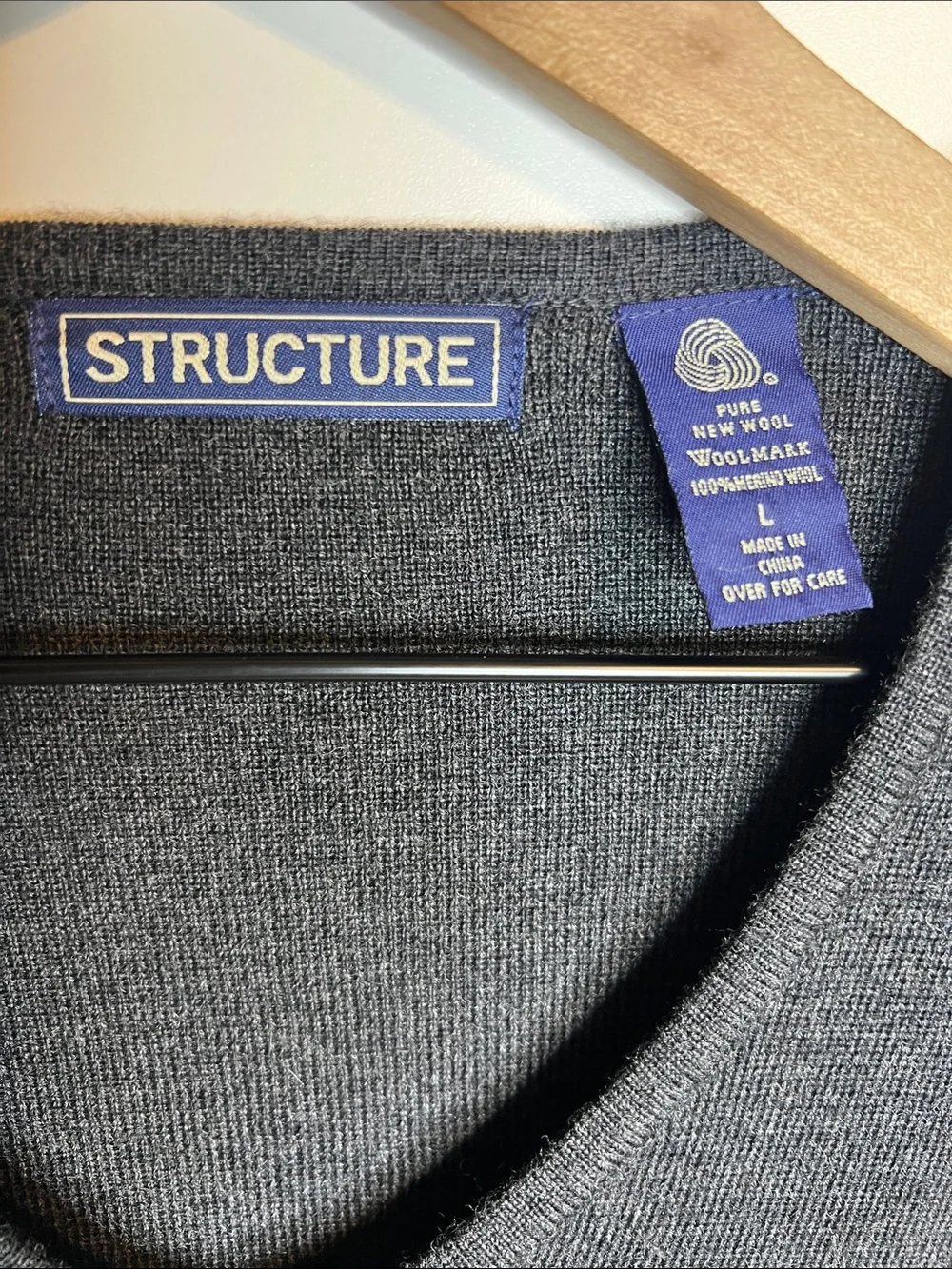 Vintage 90s Structure wool sweater vest